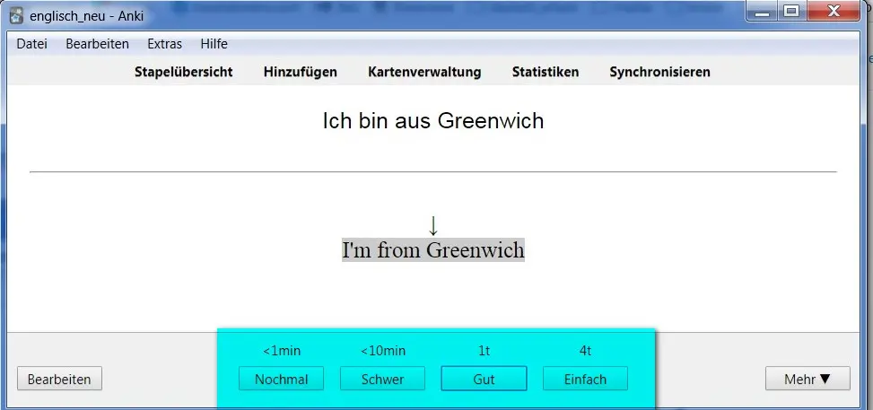 Anki for German language Studying / Anki für Deutch Lernen