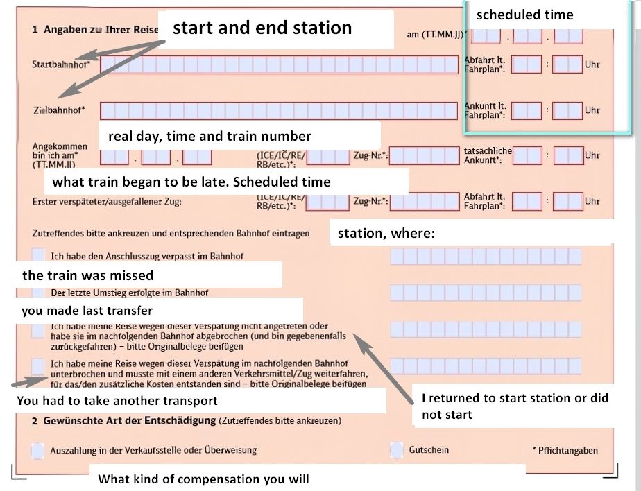 train delays compensation in Germany / Zugverspätungen Entschädigung Verkehrsstreiks